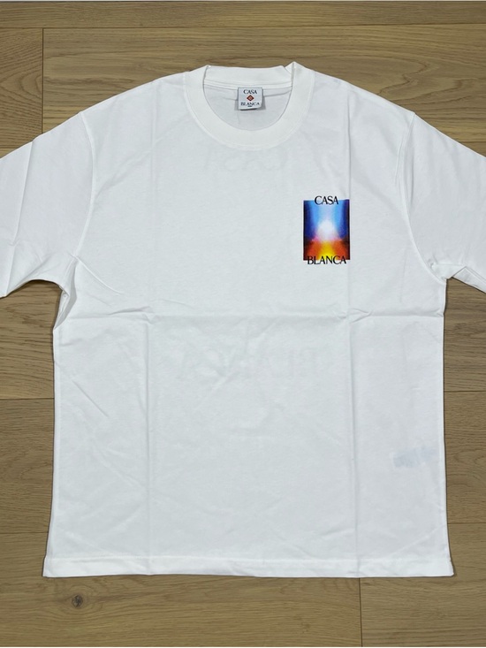 Other - Casablanca Paris Mens Graphic T-Shirt XXL White Aura Gradient Logo